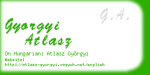 gyorgyi atlasz business card