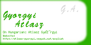 gyorgyi atlasz business card